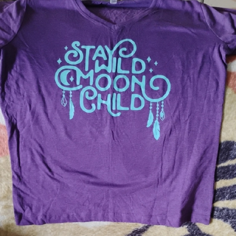 Purple Kids Shirt with Graphic Print